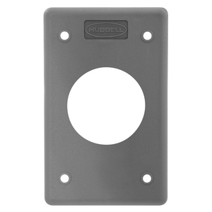 Wallplates and Boxes, Box Covers, 1-Gang, 1) 1.60" Opening, For Portable Outlet Box, Gray