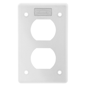 Wallplates and Boxes, Box Covers, 1-Gang, 1) Duplex Opening, For Portable Outlet Box, White