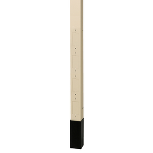 Aluminum Service Poles, 10'2", Blank with Divider, Ivory