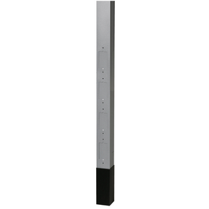Aluminum Service Poles, 10'2", Blank with Divider, Gray