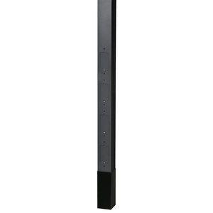 Aluminum Service Poles, 10' 2" Height, Blank Pole with Divider, Black