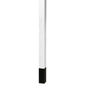 Aluminum Service Poles, 10' 2" Height, Blank Pole with Divider, White