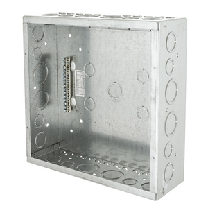 12 x 12 in. Grand Slam Junction Box with built in STAB-IT® clamps, Knockouts