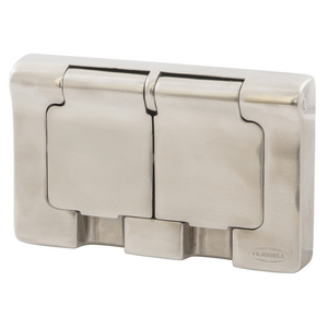 1 Gang, Stainless Steel Duplex Cover, 3R