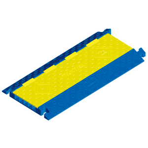 Kellems Wire Management, 5-Channel TrukTrak, Blue and Yellow.