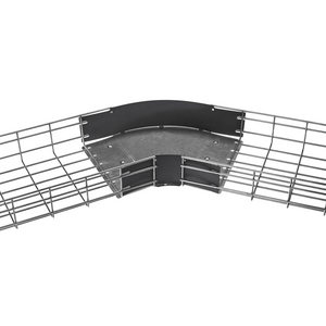 Wire Basket Tray, Preformed Radius, 30 Degree, 6" High X 16" Wide, Pre-Galvanized