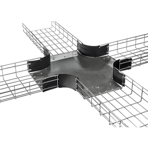 Wire Basket Tray, Pre-Formed Radius, Internal Elbow, 4" High X 12" Wide, Pre-Galvanized