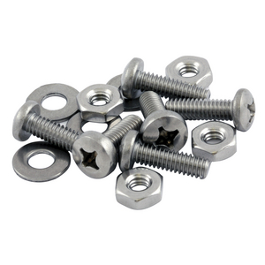 Grounding and Bonding, Screws, Tapping, M6, Stainless Steel, 50 Pack