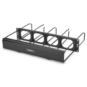 Hubbell Premise Wiring Products, Horizontal Cable Management, M-Series, 1-Unit, 4" Front Extension, 4" Rear Extension, With Cover, Black