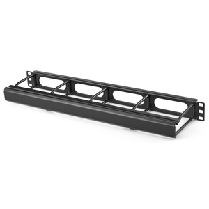 Horizontal Cable Management, M-Series, 1-Unit, 7" Extension, With Cover, Black