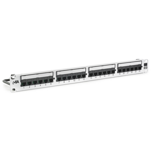 Patch Panel, Cat6A, 24-Port, UniversalWiring, White
