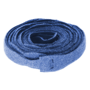 Cable Management Accessory, VELCRO Brand ONE-WRAP Cable Tie, 8", Blue, 10 Pack