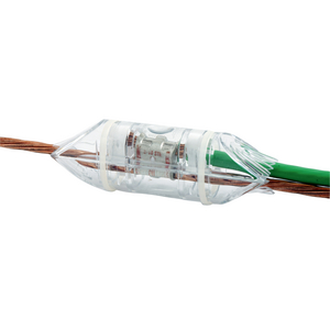 Grounding and Bonding, Copper H-Tap, 6, #2 AWG, Index Orange Beige, Clear Cover