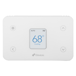 iDevices Wi-Fi Enabled Smart Thermostat, Works with Amazon Alexa, Apple HomeKit™, and Google Assistant, 24VAC, C-Wire Required, White