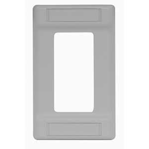 Plates, 1-Gang Cover, Loads up to 6- Port, With Label Field, Gray