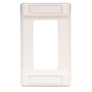 Plates, 1-Gang Cover, Loads up to 6- Port, With Label Field, White
