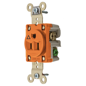 Details about   Hubbell Isolated Ground Single Receptacle 250V 30A Orange IG2620 
