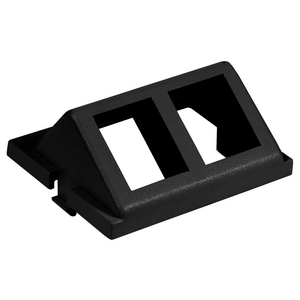 Audio/Video Unloaded Module, Keystone, 2-Port, Angled, 1.5 Unit, Black