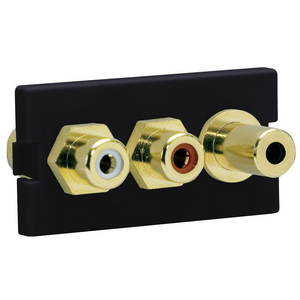 iStation Modules, 3.5 MM Stereo Jack, 2) RCA Audio, 1-Unit, Black