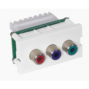 iStation Module, 3) RCA Component, 110 UTP, 1-Unit, White