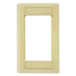 iSTATION, Front Loading Module Frame, 1-Gang, Electric Ivory