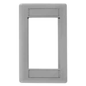 iSTATION, Front Loading Module Frame, 1-Gang, Gray