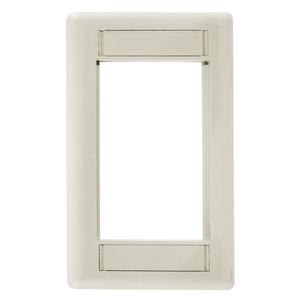 iSTATION, Front Loading Module Frame, 1-Gang, Light Almond/Office White