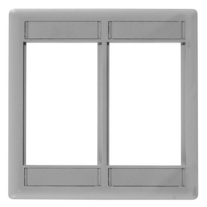 iSTATION, Front Loading Module Frame, 2-Gang, Gray