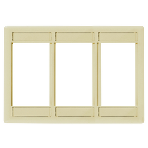 iSTATION, Front Loading Module Frame, 3-Gang, 3-Unit, Electric Ivory