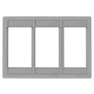 iSTATION, Front Loading Module Frame, 3-Gang, 3-Unit, Gray