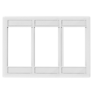 iSTATION, Front Loading Module Frame, 3-Gang, 3-Unit, White