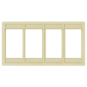 iSTATION, Front Loading Module Frame, 4-Unit,Electrical Ivory