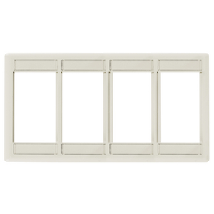 iSTATION, Front Loading Module Frame, 4-Unit,Light Almond/Office White