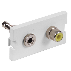 iStation Modules, RCA Component, 3.5 MM Stereo Jack, Solder Type, 1-Unit, White