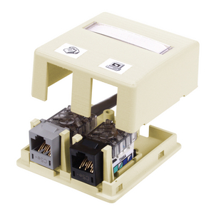 Housing, Surface Mount, 2-Port, Electric Ivory