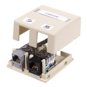 Housing, Surface Mount, 2-Port, Office White