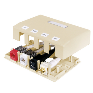 Housing, Surface Mount, 4-Port, Electric Ivory