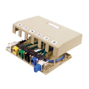 Housing, Surface Mount, 6-Port, Electric Ivory