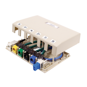 Housing, Surface Mount, 6-Port, Office White