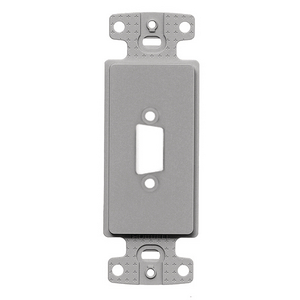 Phone/Data/Multimedia Component, StyleLine Outlet Frame, 15-Pin/Blank, Gray