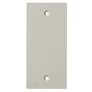 Device Plates and Accessories, Faceplate, KP Series, 1-Gang, Blank Opening, Office White