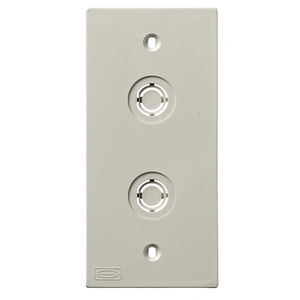 Device Plates and Accessories, Faceplate, KP Series, 1-Gang, Dual Coax Opening, Office White