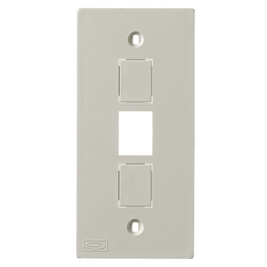 Device Plates and Accessories, Faceplate, KP Series, 1-Gang, 3 Jack Openings, Office White