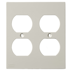 Device Plates and Accessories, Faceplate, KP Series, 2-Gang, Duplex, Office White