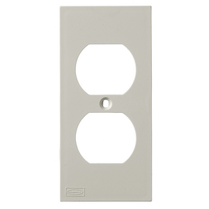 Device Plates and Accessories, Face Plate, KP Series, 1-Gang, Duplex Opening, Office White