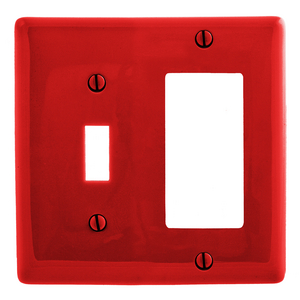 1 Toggle Switch & 1 Decorator 2-Gang Wallplate, Red