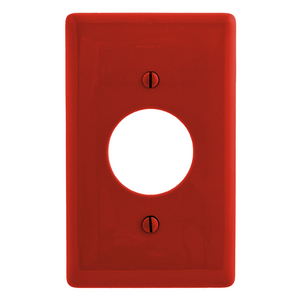 Wallplates and Box Covers, Wallplate, Nylon, 1-Gang, 1) 1.40" Opening, Red