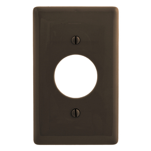 Wallplates and Box Covers, Wallplate, Nylon, 1-Gang, 1) 1.40" Opening, Brown