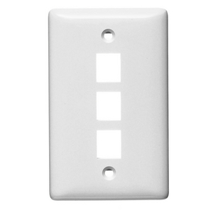NetSelect Products, Wall, Without Label, 1-Gang, 3-Port, White