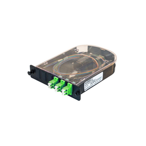 Fiber Splice Cassette, 6 Fibers, Green LC Duplex APC Adapters, Zirconia Ceramic, OS2 SM